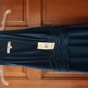 Evan Picone NWT Basic Instinct Dress size 4P, color is a beautiful blue teal.